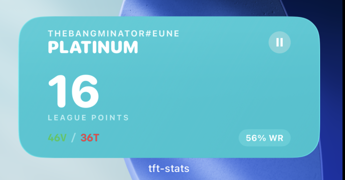 Top 3 compositions list with play rate and units in TFT Stats Tracker